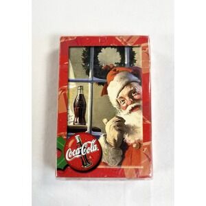 Vintage Coca-Cola Christmas Playing Cards Sealed Deck Bicycle Brand Coke Santa